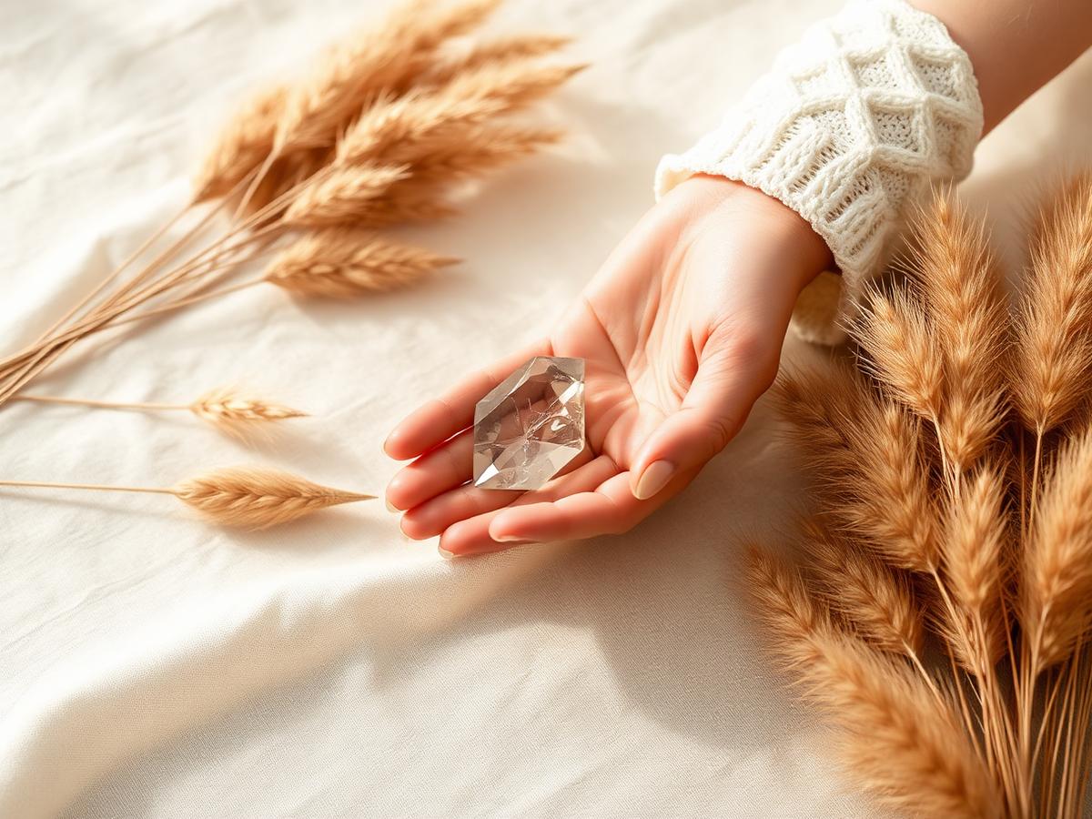 Holding a crystal